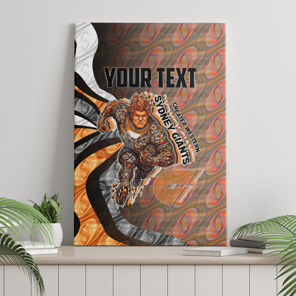 Personalised Greater Western Sydney Giants Canvas Wall Art Trippy Psychedelic Abstract Art Mascot Football Fans