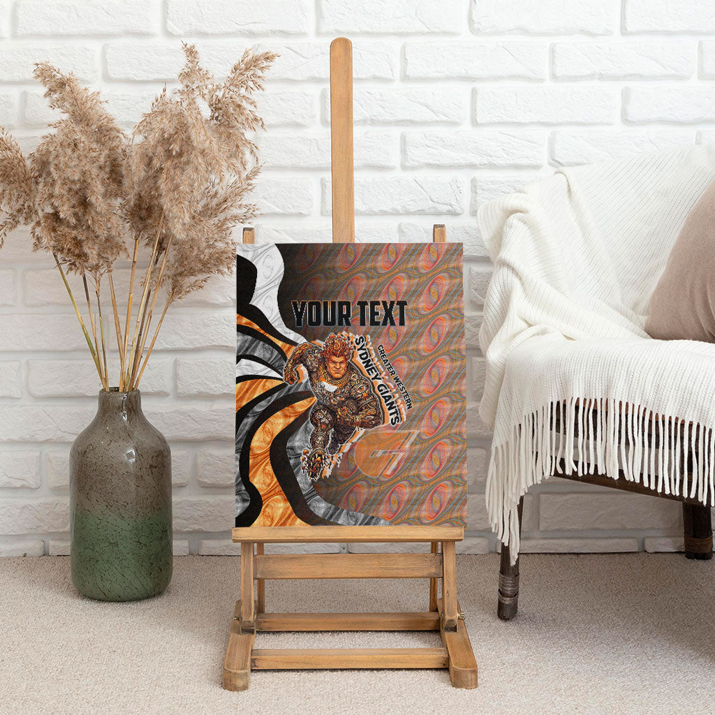 Personalised Greater Western Sydney Giants Canvas Wall Art Trippy Psychedelic Abstract Art Mascot Football Fans