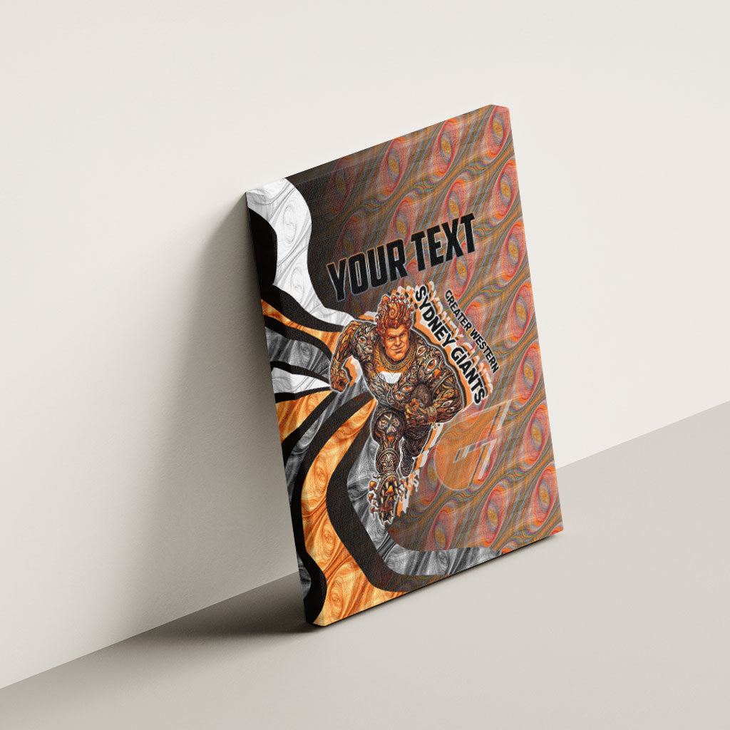 Personalised Greater Western Sydney Giants Canvas Wall Art Trippy Psychedelic Abstract Art Mascot Football Fans