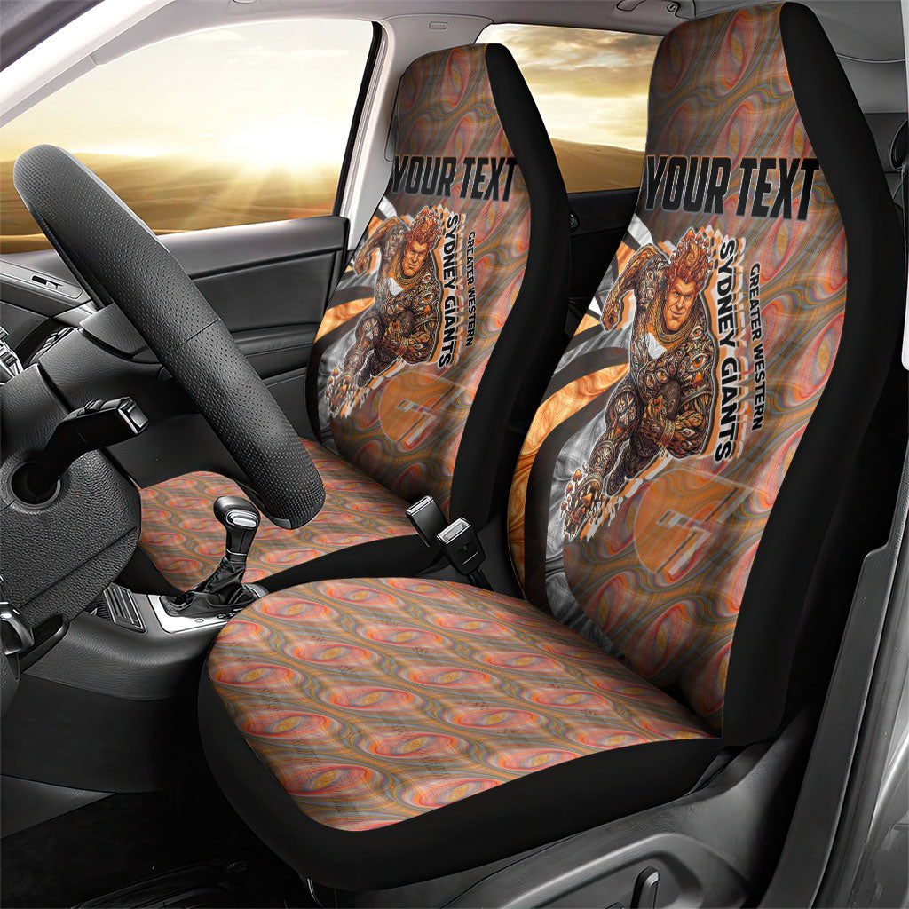 Personalised Greater Western Sydney Giants Car Seat Cover Trippy Psychedelic Abstract Art Mascot Football Fans