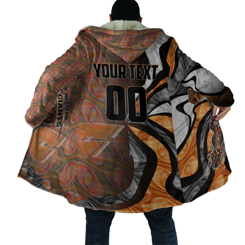 Personalised Greater Western Sydney Giants Cloak Trippy Psychedelic Abstract Art Mascot Football Fans