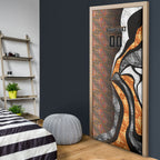 Personalised Greater Western Sydney Giants Door Cover Trippy Psychedelic Abstract Art Mascot Football Fans