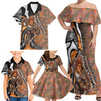 Personalised Greater Western Sydney Giants Family Matching Off Shoulder Maxi Dress and Hawaiian Shirt Trippy Psychedelic Abstract Art Mascot Football Fans