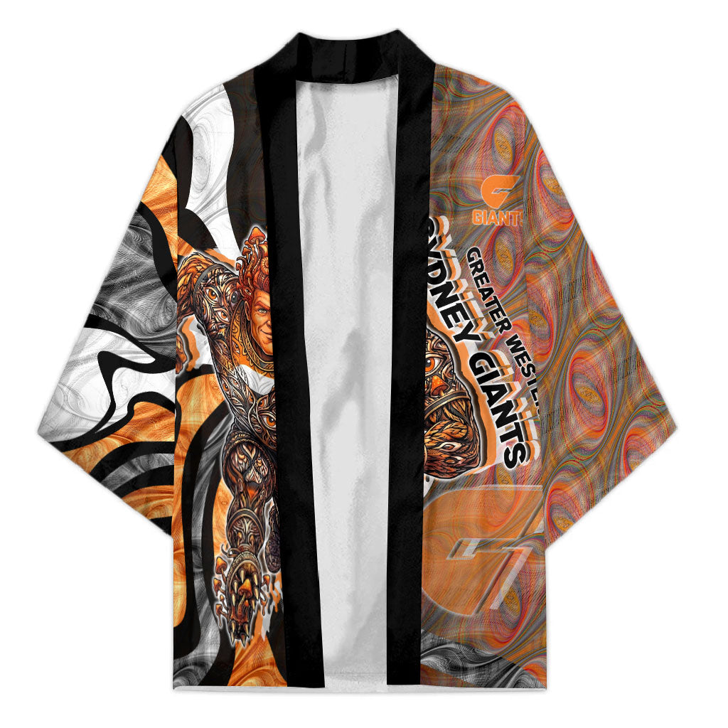 Personalised Greater Western Sydney Giants Kimono Trippy Psychedelic Abstract Art Mascot Football Fans