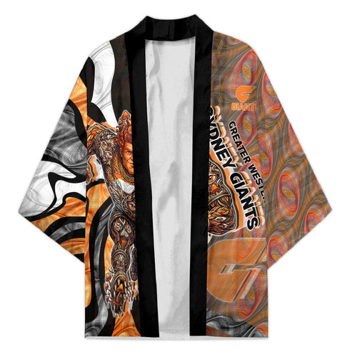 Personalised Greater Western Sydney Giants Kimono Trippy Psychedelic Abstract Art Mascot Football Fans