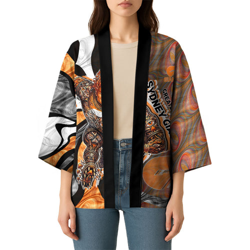 Personalised Greater Western Sydney Giants Kimono Trippy Psychedelic Abstract Art Mascot Football Fans