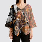 Personalised Greater Western Sydney Giants Kimono Sleeve Blouse Trippy Psychedelic Abstract Art Mascot Football Fans