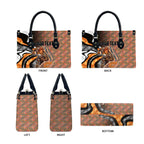 Personalised Greater Western Sydney Giants Leather Bag Trippy Psychedelic Abstract Art Mascot Football Fans