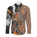 Personalised Greater Western Sydney Giants Long Sleeve Button Shirt Trippy Psychedelic Abstract Art Mascot Football Fans
