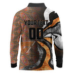 Personalised Greater Western Sydney Giants Long Sleeve Polo Shirt Trippy Psychedelic Abstract Art Mascot Football Fans