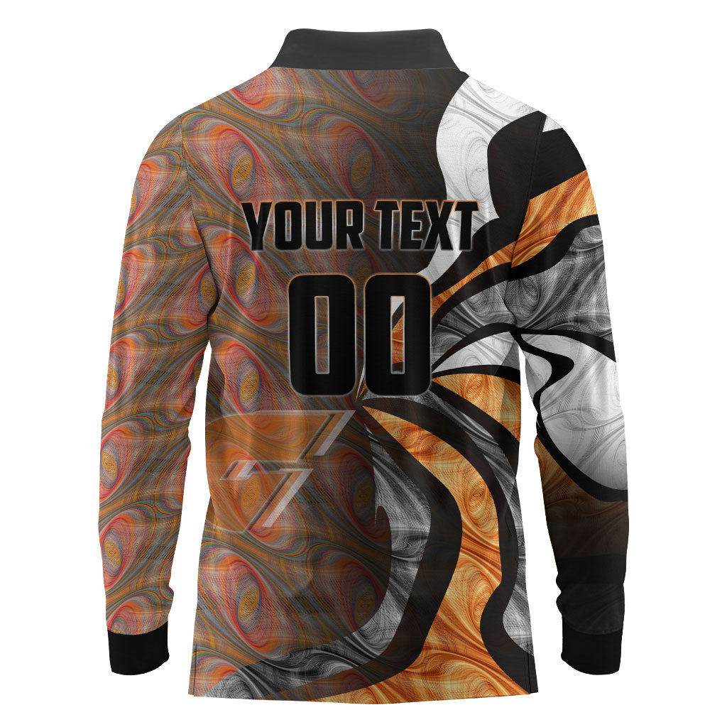 Personalised Greater Western Sydney Giants Long Sleeve Polo Shirt Trippy Psychedelic Abstract Art Mascot Football Fans