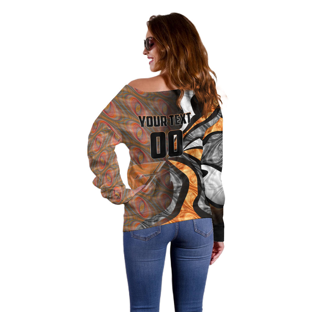 Personalised Greater Western Sydney Giants Off Shoulder Sweater Trippy Psychedelic Abstract Art Mascot Football Fans