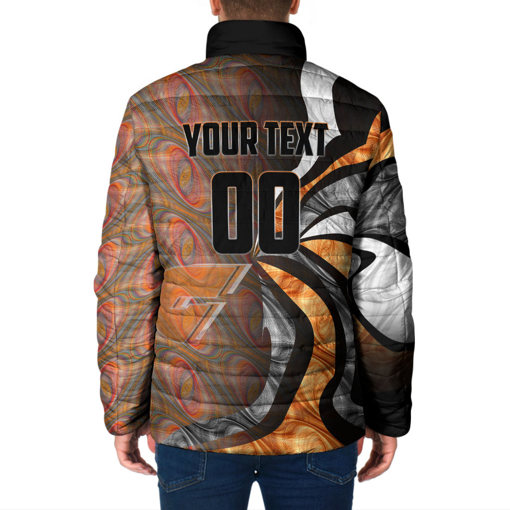 Personalised Greater Western Sydney Giants Padded Jacket Trippy Psychedelic Abstract Art Mascot Football Fans