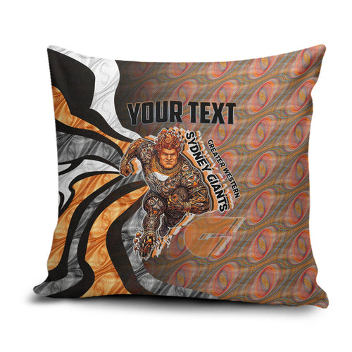 Personalised Greater Western Sydney Giants Pillow Cover Trippy Psychedelic Abstract Art Mascot Football Fans