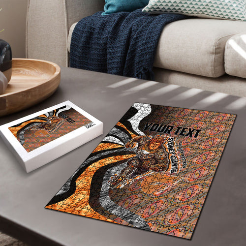 Personalised Greater Western Sydney Giants Puzzle Trippy Psychedelic Abstract Art Mascot Football Fans