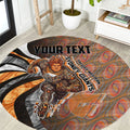 Personalised Greater Western Sydney Giants Round Carpet Trippy Psychedelic Abstract Art Mascot Football Fans