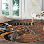 Personalised Greater Western Sydney Giants Round Carpet Trippy Psychedelic Abstract Art Mascot Football Fans
