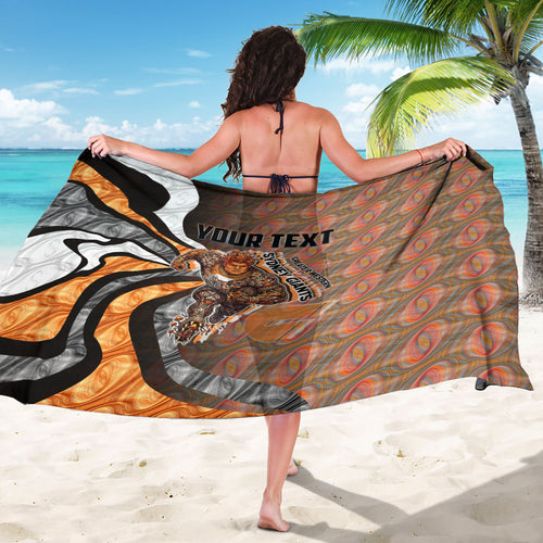 Personalised Greater Western Sydney Giants Sarong Trippy Psychedelic Abstract Art Mascot Football Fans