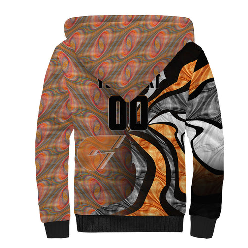 Personalised Greater Western Sydney Giants Sherpa Hoodie Trippy Psychedelic Abstract Art Mascot Football Fans
