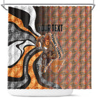 Personalised Greater Western Sydney Giants Shower Curtain Trippy Psychedelic Abstract Art Mascot Football Fans