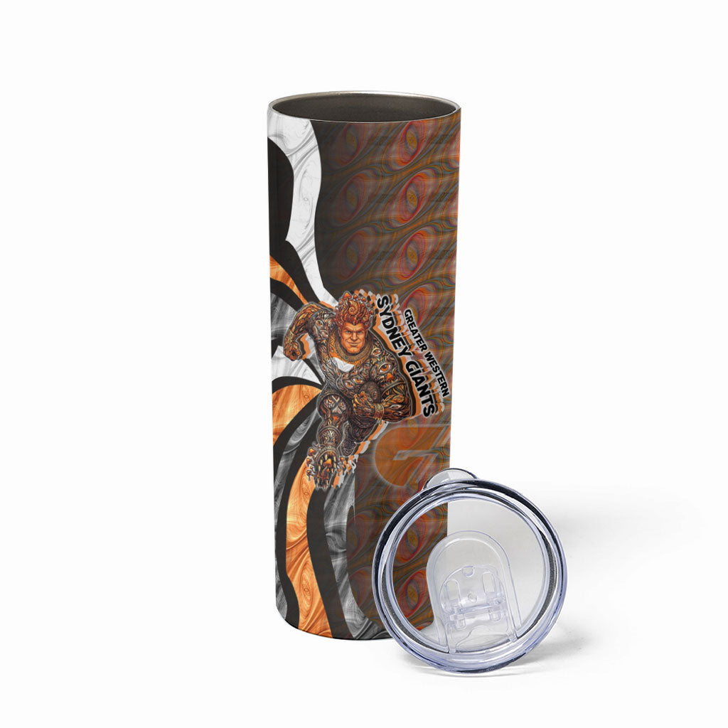 Personalised Greater Western Sydney Giants Skinny Tumbler Trippy Psychedelic Abstract Art Mascot Football Fans
