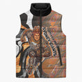 Personalised Greater Western Sydney Giants Sleeveless Puffer Jacket Trippy Psychedelic Abstract Art Mascot Football Fans