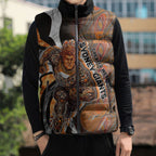 Personalised Greater Western Sydney Giants Sleeveless Puffer Jacket Trippy Psychedelic Abstract Art Mascot Football Fans