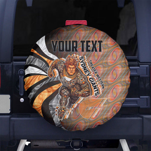Personalised Greater Western Sydney Giants Spare Tire Cover Trippy Psychedelic Abstract Art Mascot Football Fans