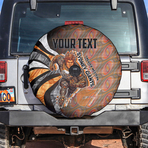 Personalised Greater Western Sydney Giants Spare Tire Cover Trippy Psychedelic Abstract Art Mascot Football Fans