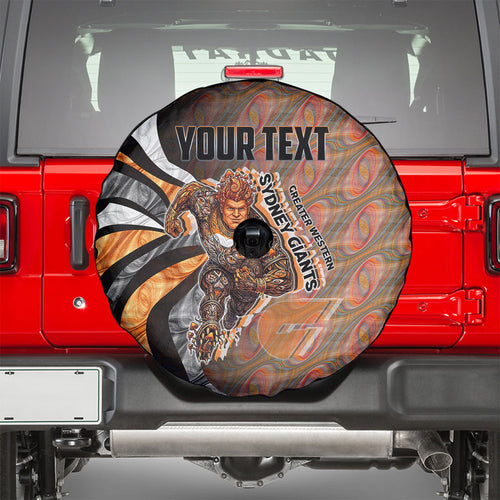 Personalised Greater Western Sydney Giants Spare Tire Cover Trippy Psychedelic Abstract Art Mascot Football Fans