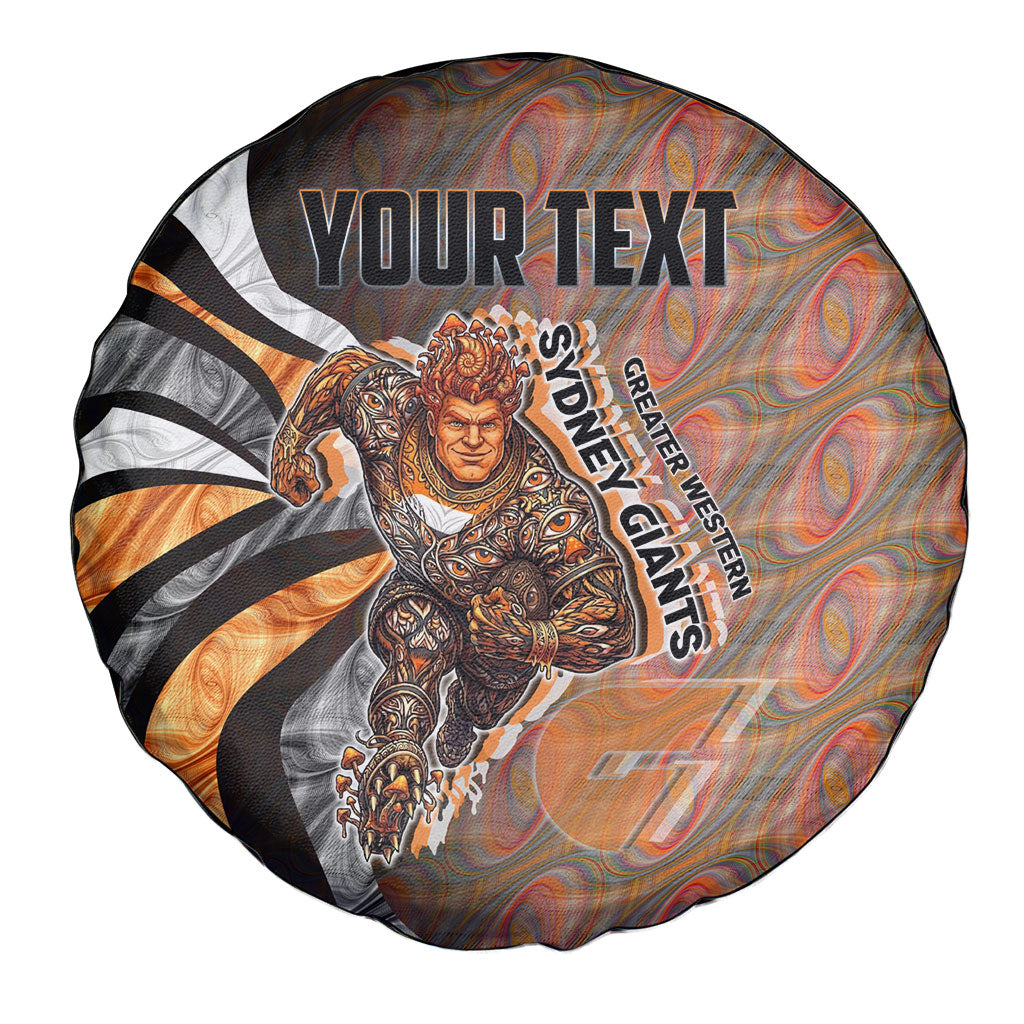 Personalised Greater Western Sydney Giants Spare Tire Cover Trippy Psychedelic Abstract Art Mascot Football Fans