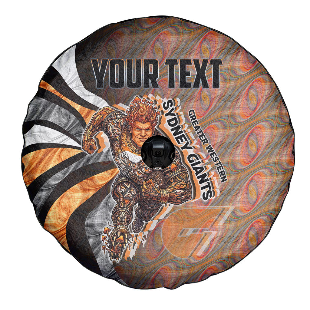 Personalised Greater Western Sydney Giants Spare Tire Cover Trippy Psychedelic Abstract Art Mascot Football Fans