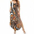 Personalised Greater Western Sydney Giants Summer Maxi Dress Trippy Psychedelic Abstract Art Mascot Football Fans