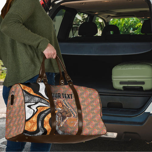 Personalised Greater Western Sydney Giants Travel Bag Trippy Psychedelic Abstract Art Mascot Football Fans