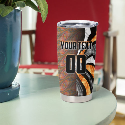 Personalised Greater Western Sydney Giants Tumbler Cup Trippy Psychedelic Abstract Art Mascot Football Fans
