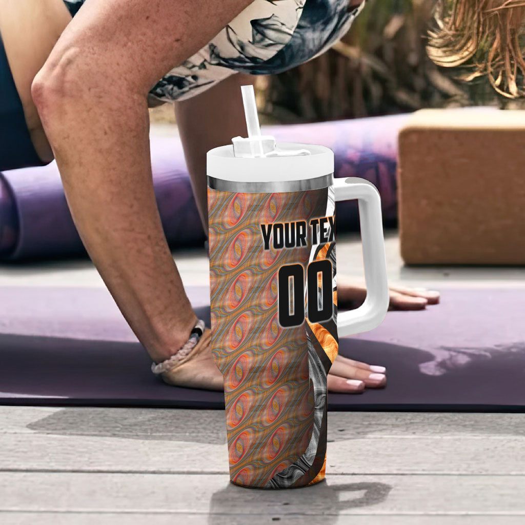 Personalised Greater Western Sydney Giants Tumbler With Handle Trippy Psychedelic Abstract Art Mascot Football Fans
