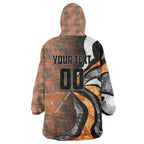 Personalised Greater Western Sydney Giants Wearable Blanket Hoodie Trippy Psychedelic Abstract Art Mascot Football Fans