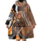 Personalised Greater Western Sydney Giants Wearable Blanket Hoodie Trippy Psychedelic Abstract Art Mascot Football Fans