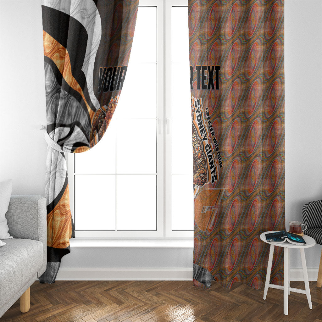 Personalised Greater Western Sydney Giants Window Curtain Trippy Psychedelic Abstract Art Mascot Football Fans