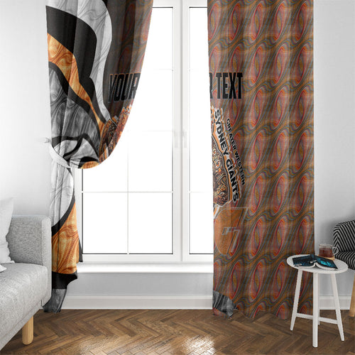 Personalised Greater Western Sydney Giants Window Curtain Trippy Psychedelic Abstract Art Mascot Football Fans