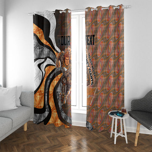 Personalised Greater Western Sydney Giants Window Curtain Trippy Psychedelic Abstract Art Mascot Football Fans