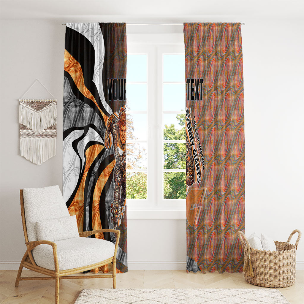 Personalised Greater Western Sydney Giants Window Curtain Trippy Psychedelic Abstract Art Mascot Football Fans