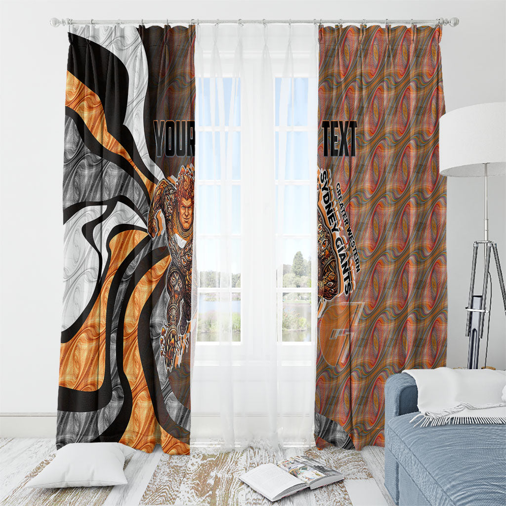 Personalised Greater Western Sydney Giants Window Curtain Trippy Psychedelic Abstract Art Mascot Football Fans