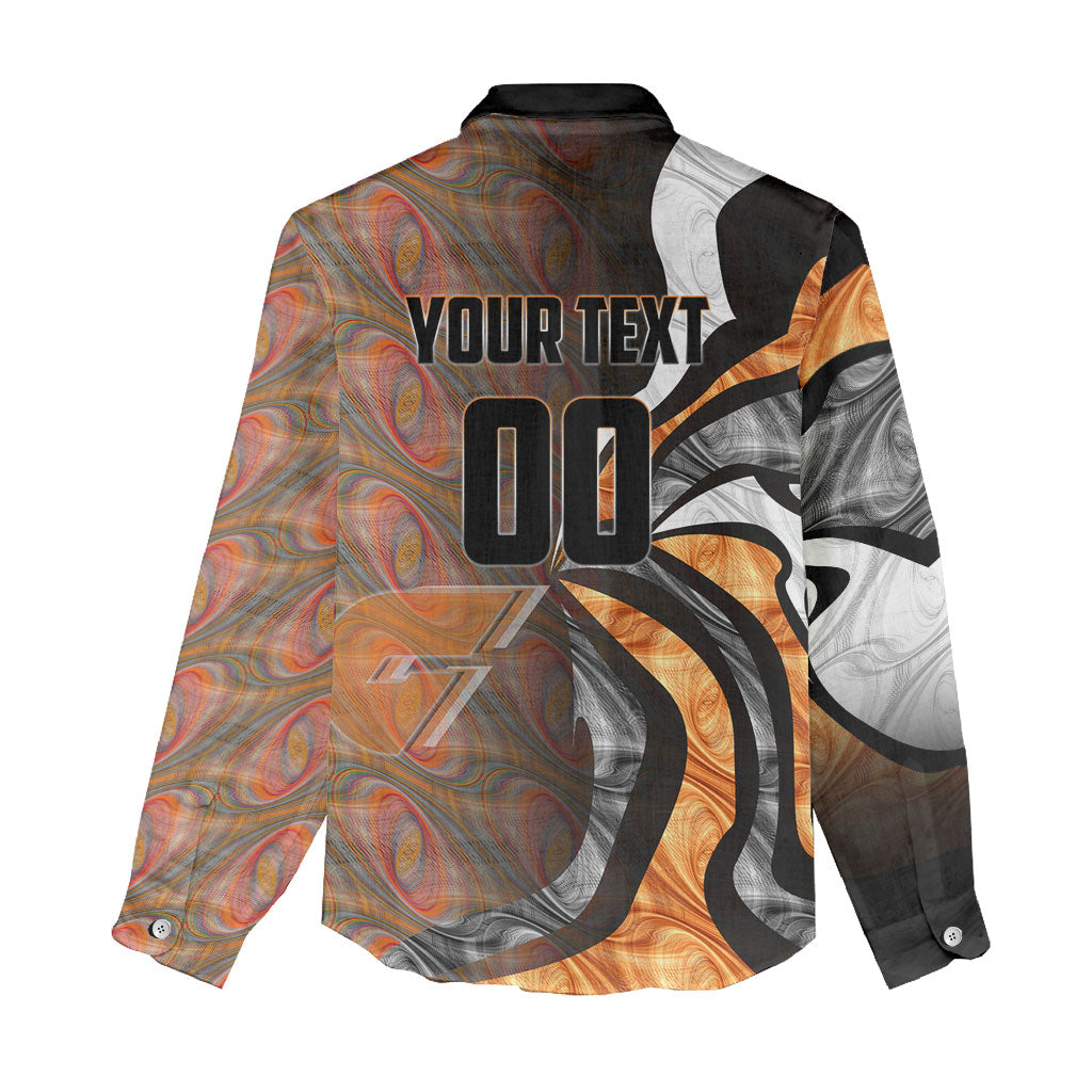 Personalised Greater Western Sydney Giants Women Casual Shirt Trippy Psychedelic Abstract Art Mascot Football Fans