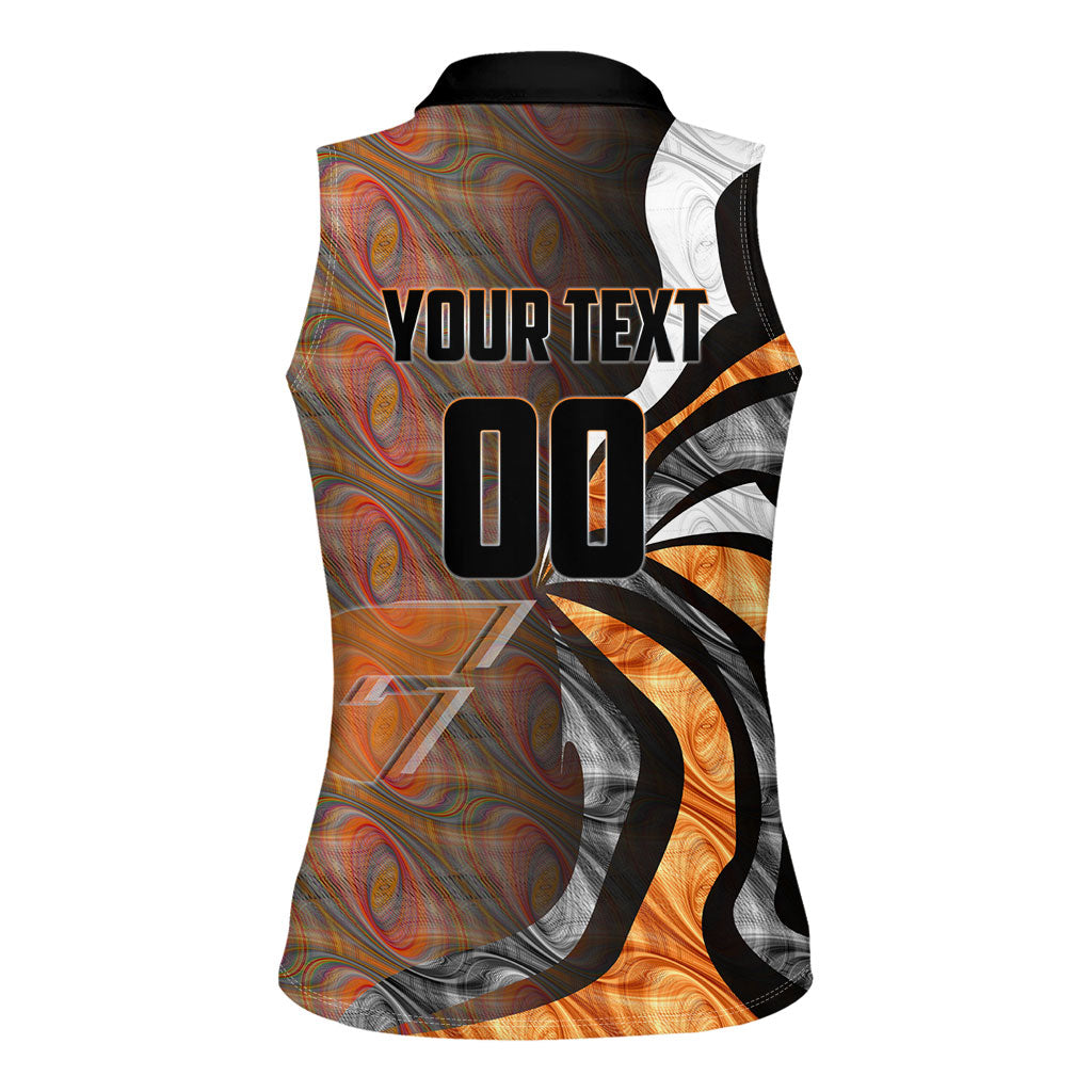 Personalised Greater Western Sydney Giants Women Sleeveless Polo Shirt Trippy Psychedelic Abstract Art Mascot Football Fans