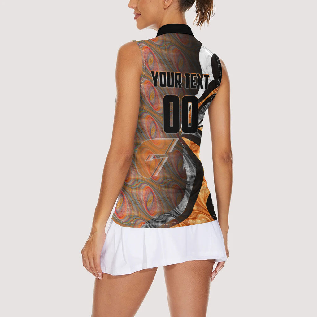 Personalised Greater Western Sydney Giants Women Sleeveless Polo Shirt Trippy Psychedelic Abstract Art Mascot Football Fans