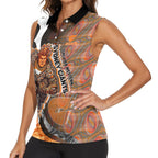 Personalised Greater Western Sydney Giants Women Sleeveless Polo Shirt Trippy Psychedelic Abstract Art Mascot Football Fans