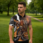 Personalised Greater Western Sydney Giants Zipper Polo Shirt Trippy Psychedelic Abstract Art Mascot Football Fans