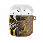 Personalised Hawthorn Hawks AirPods Case Trippy Psychedelic Abstract Art Mascot Football Fans