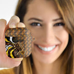 Personalised Hawthorn Hawks AirPods Case Trippy Psychedelic Abstract Art Mascot Football Fans